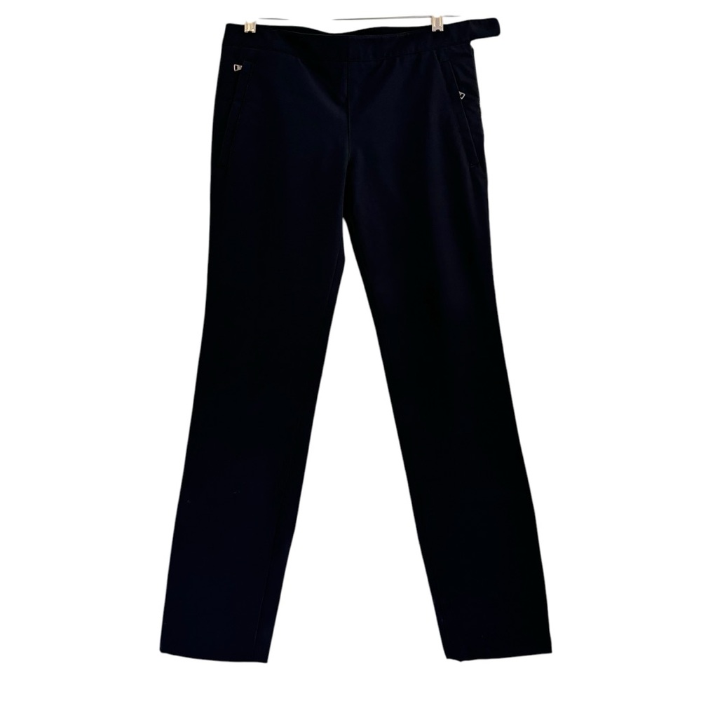 Prada Linea Rossa Womens Technical Sports Stretch Pants Black Zip Hem Size 40